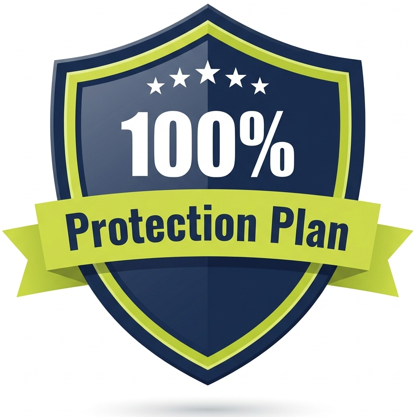 100% Protection Plan shield