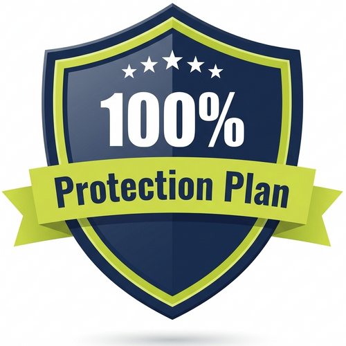 100% Protection Plan shield